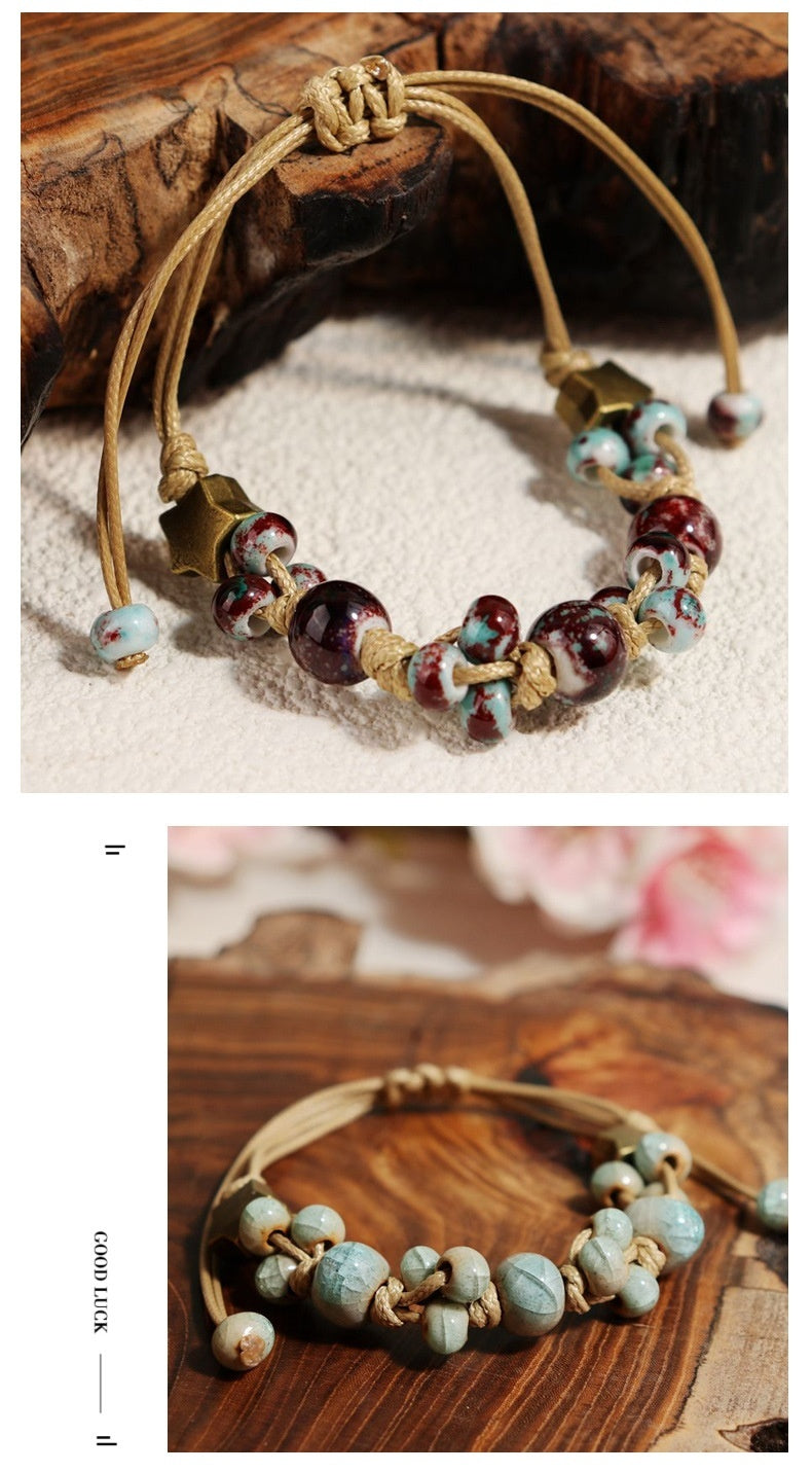 Handmade Woven Ceramic Bracelet – Simple DIY Fashion Jewelry for Women