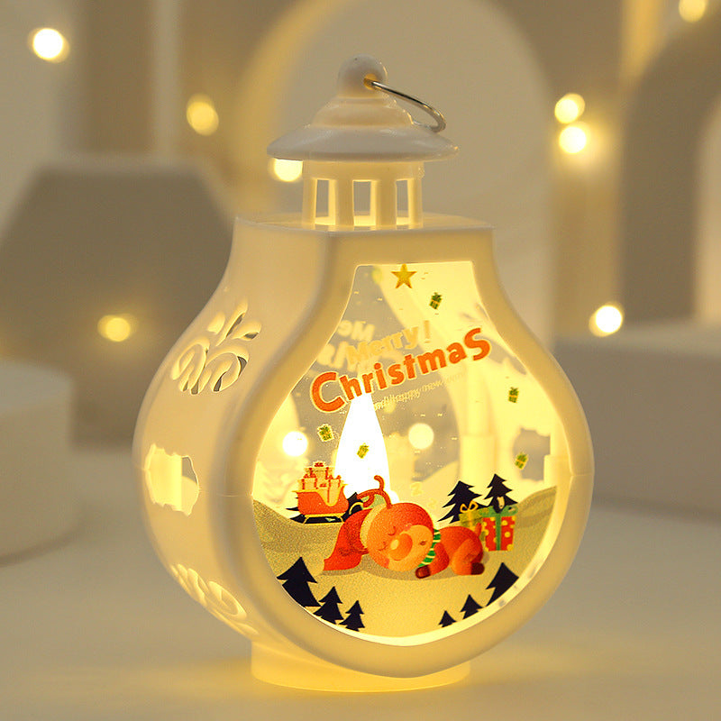 Romantic Christmas Candle Lamp – Festive Holiday Decoration & Cozy Ornament