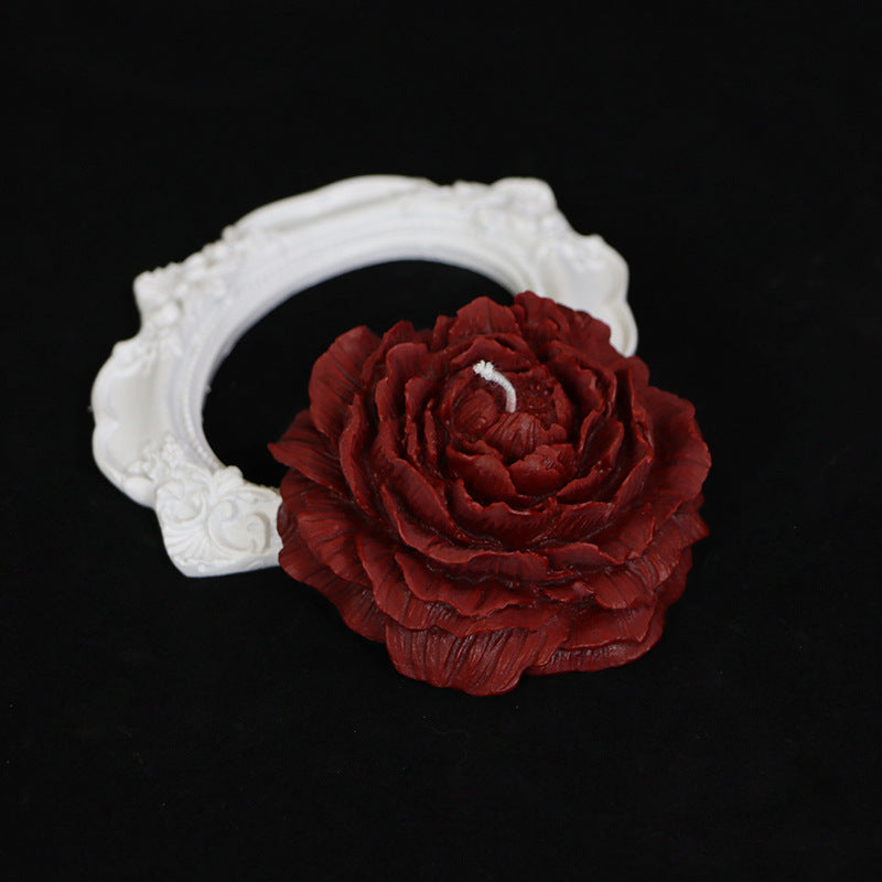 Peony Rose Aromatherapy Candle – Handmade, Low Temp Wax, Gilded, Easy to Clean