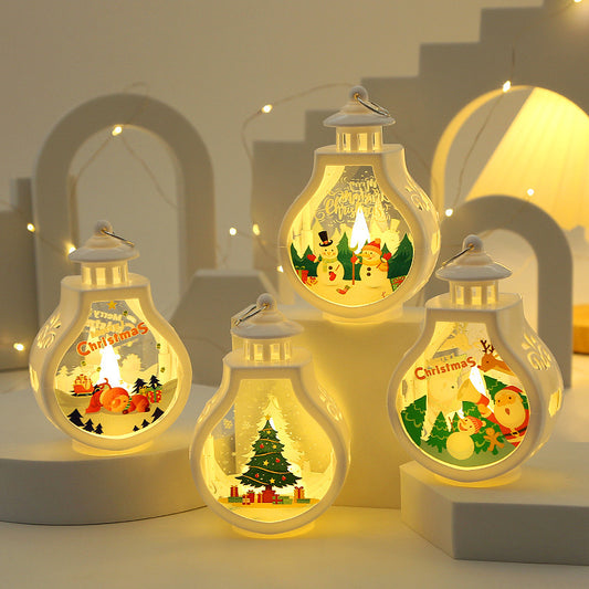 Romantic Christmas Candle Lamp – Festive Holiday Decoration & Cozy Ornament