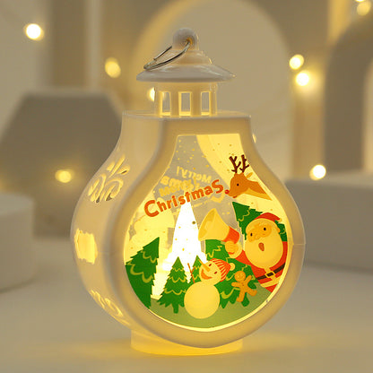 Romantic Christmas Candle Lamp – Festive Holiday Decoration & Cozy Ornament